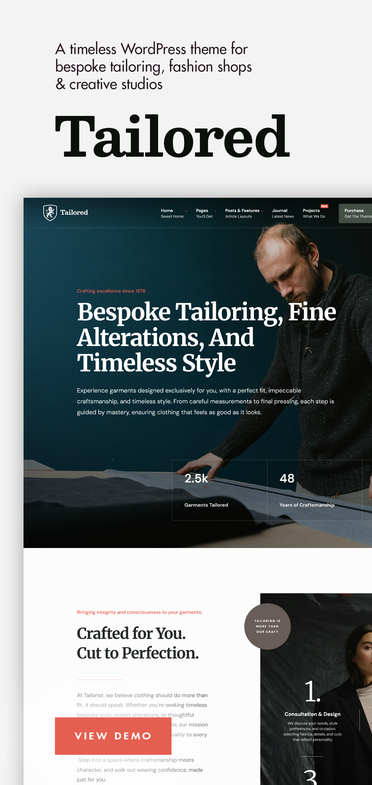 Tailored - Tailoring & Fashion WordPress Theme